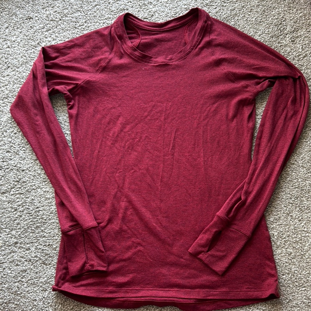 Fleo Long Sleeve Top in Rich Burgundy